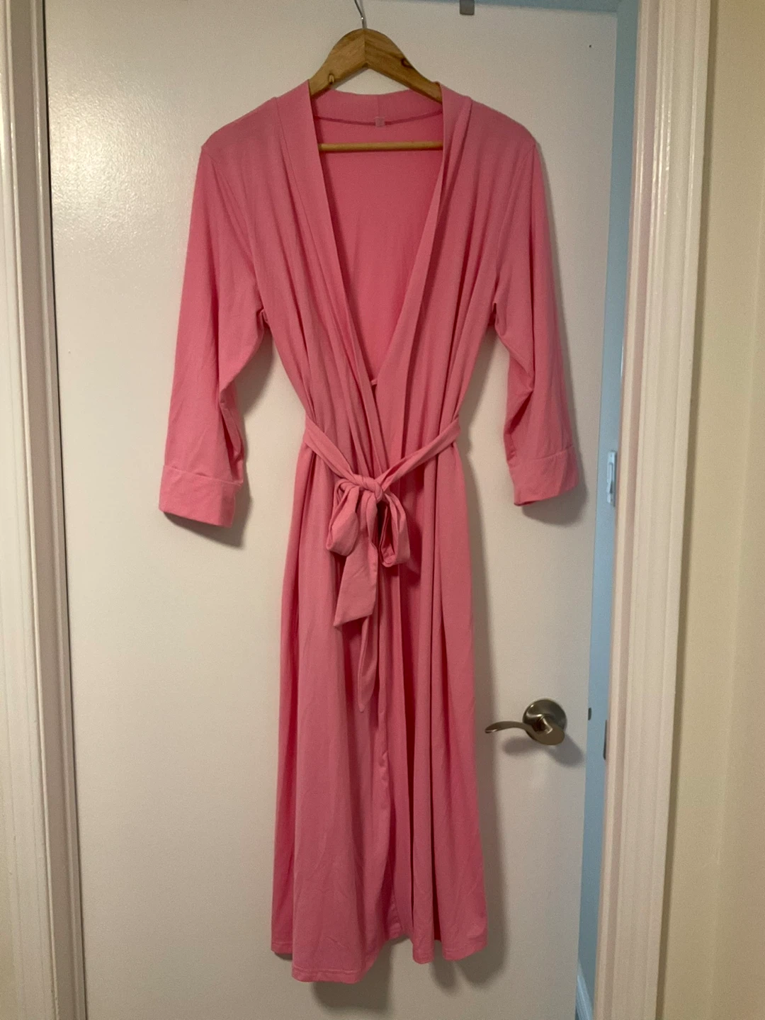 Pink Cotton Dressing Gown size large