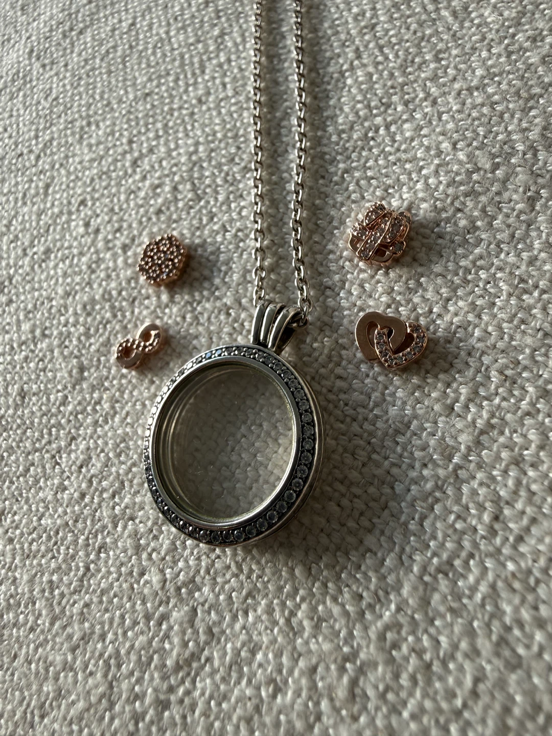 Pandora Floating Locket Necklace with Charms - photo 4
