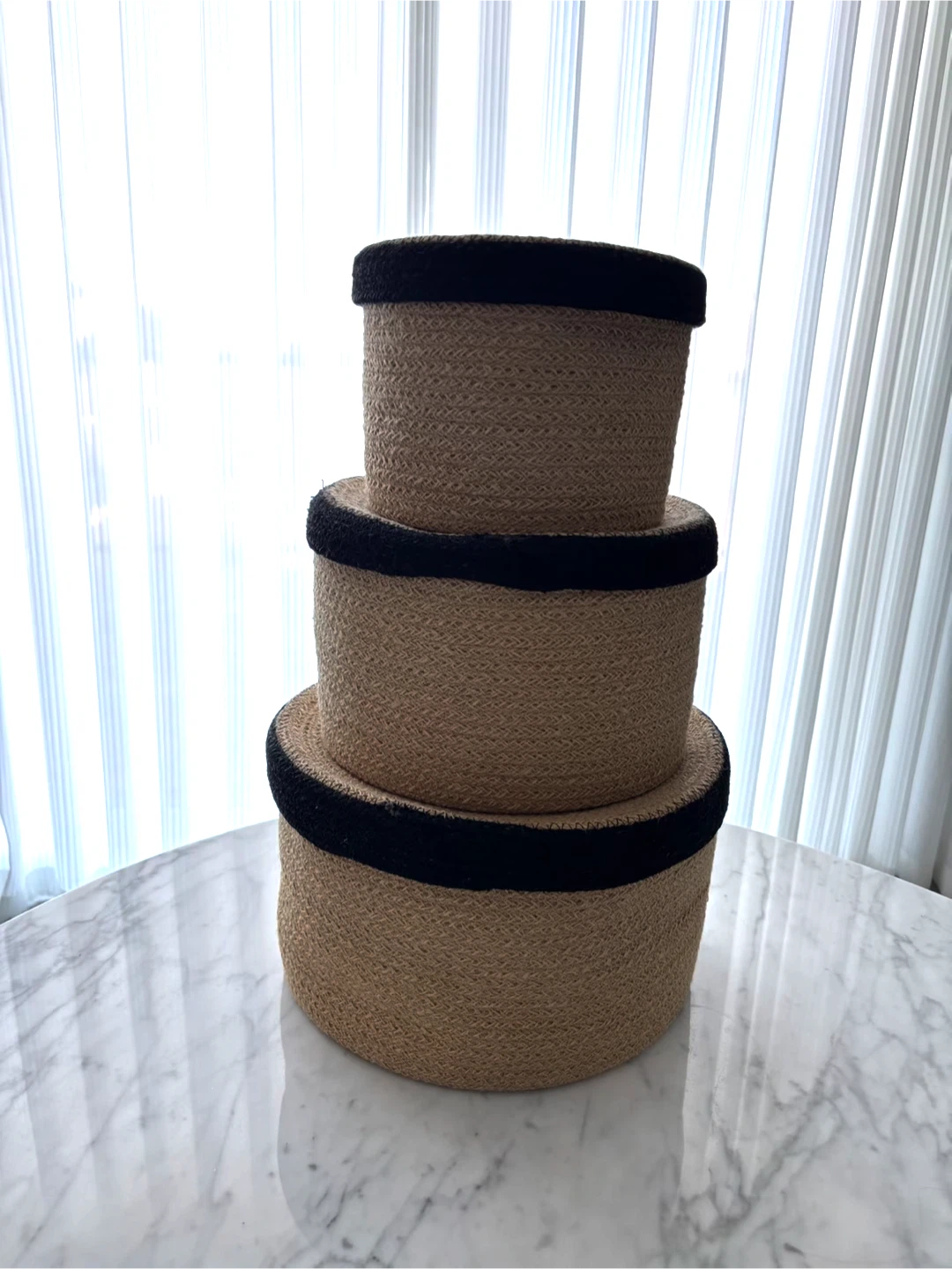 Set of 3 Woven Storage Baskets （Excellent Quality）