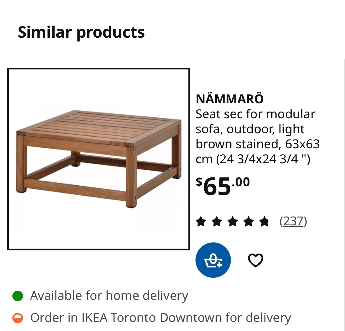 Outdoor Patio Set – 3 Chairs + Coffee Table (IKEA NÄMMARÖ) - photo 3