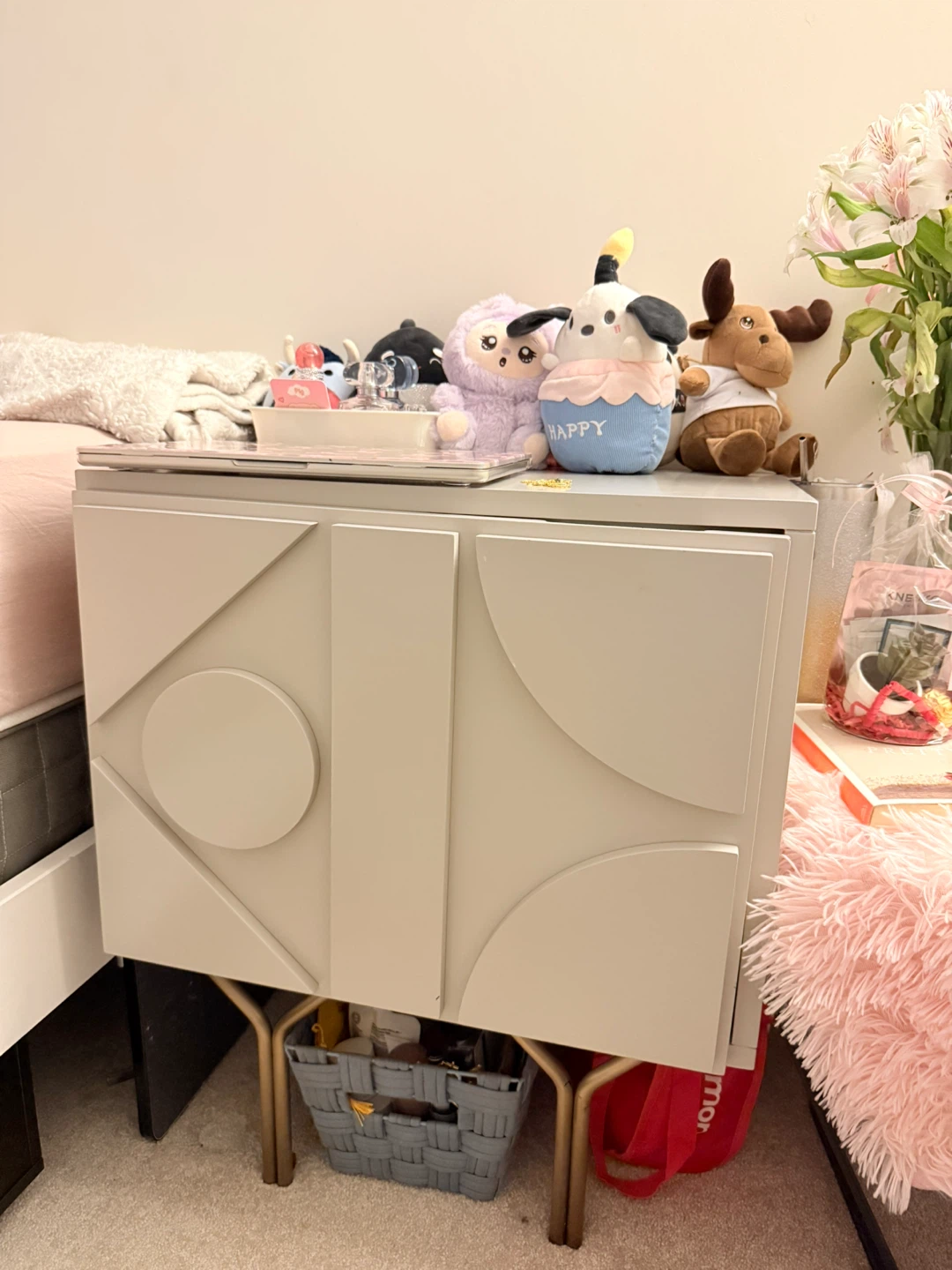 Modern Light Grey Bedside Cabinet - photo 3