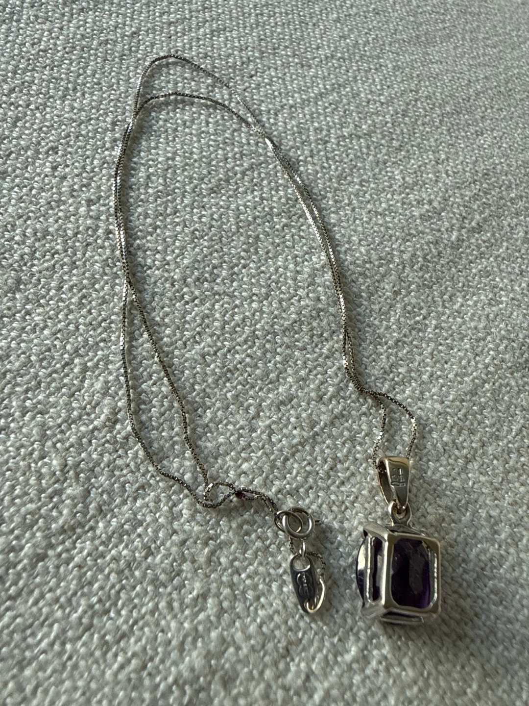 Sterling Silver Amethyst Pendant Necklace - photo 3