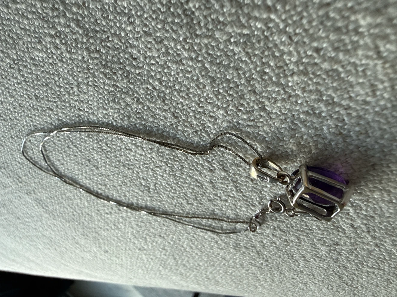 Sterling Silver Amethyst Pendant Necklace - photo 4