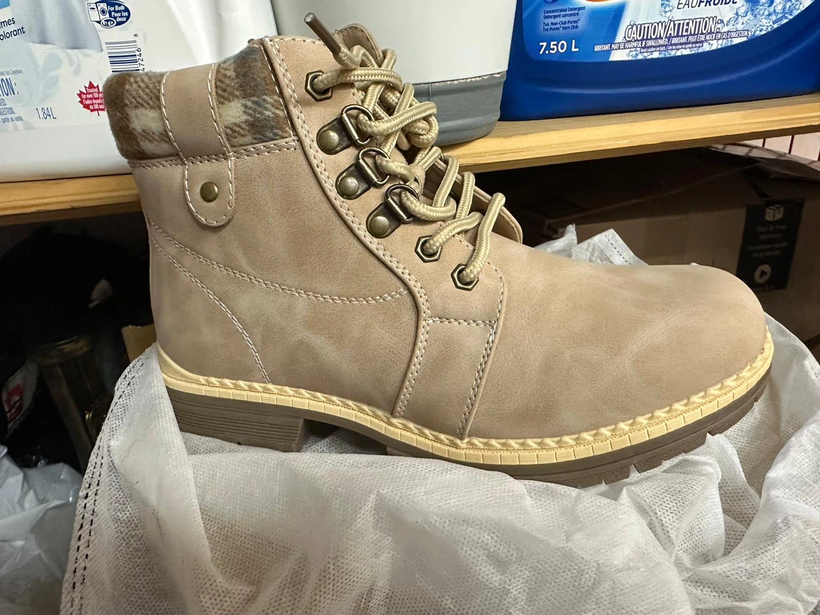 ANJOUFEMME Womens Snow Winter Hiking Boots