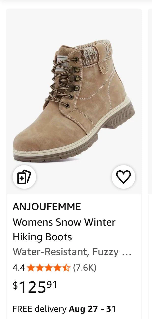 ANJOUFEMME Womens Snow Winter Hiking Boots - photo 4