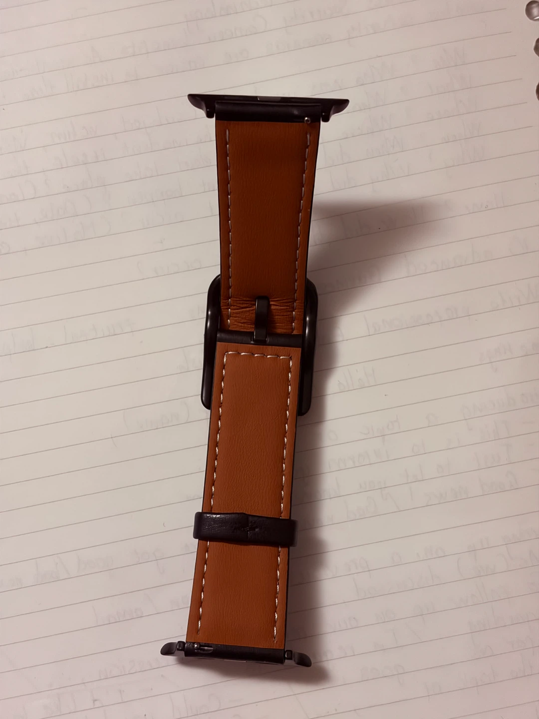 Leather Apple Watch Band - Brown for Series 10,11 46mm - photo 2