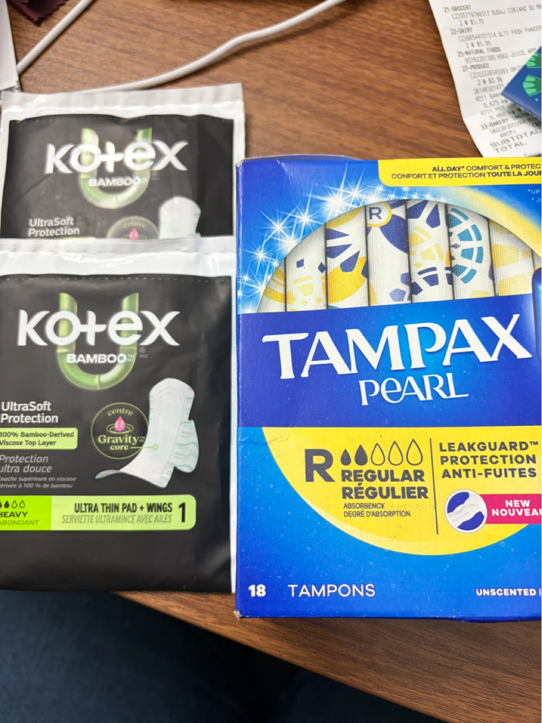Tampax Pearl Tampons + 2 kotex sample pads