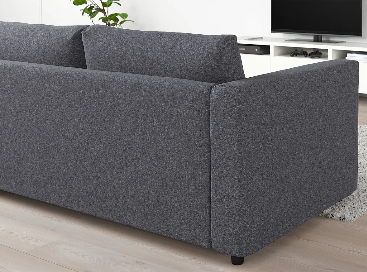 Dark Grey Sectional Sofa Bed with Storage