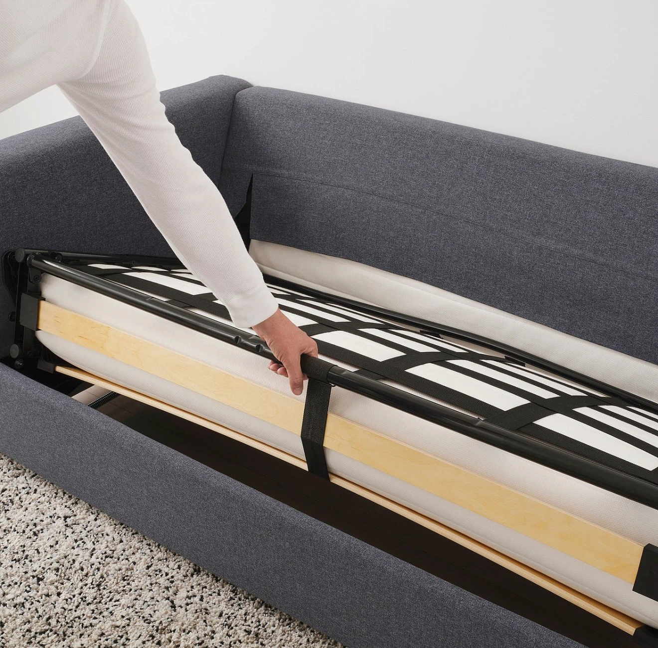 Dark Grey Sectional Sofa Bed with Storage - photo 4
