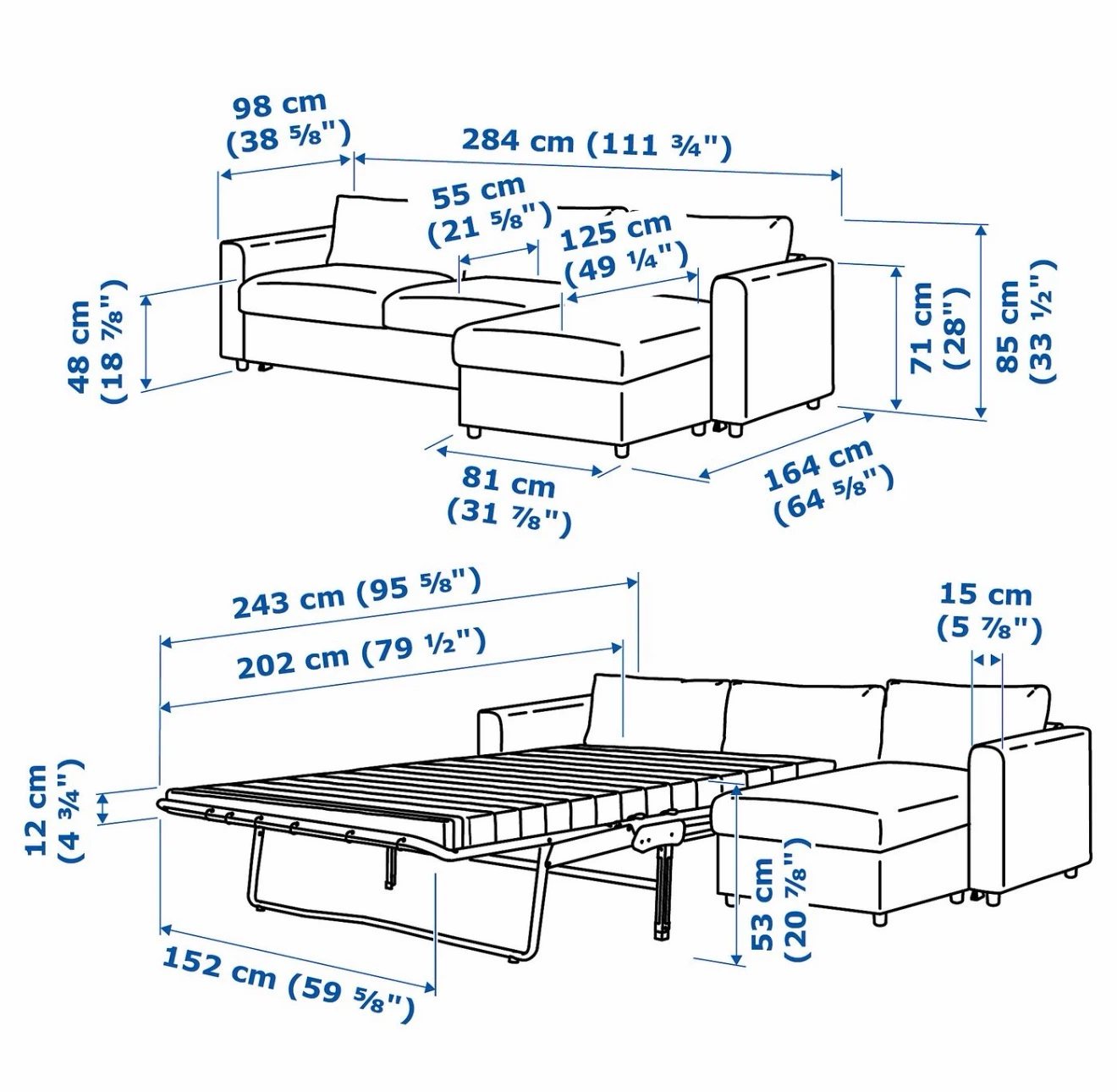 Dark Grey Sectional Sofa Bed with Storage - photo 5