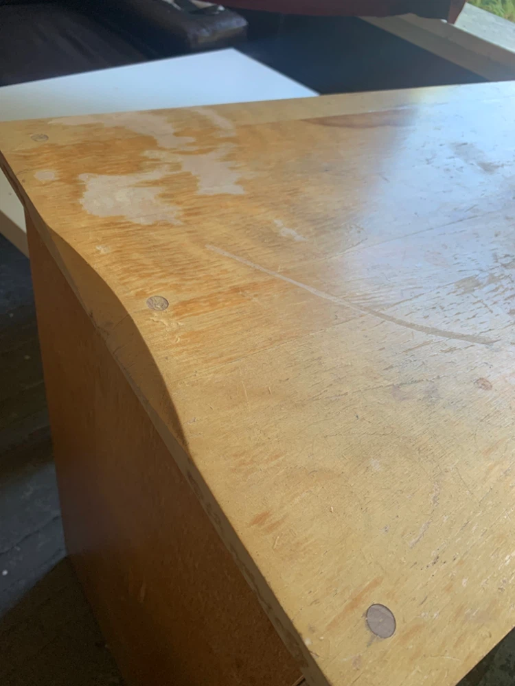 Small vintage wooden desk - photo 4