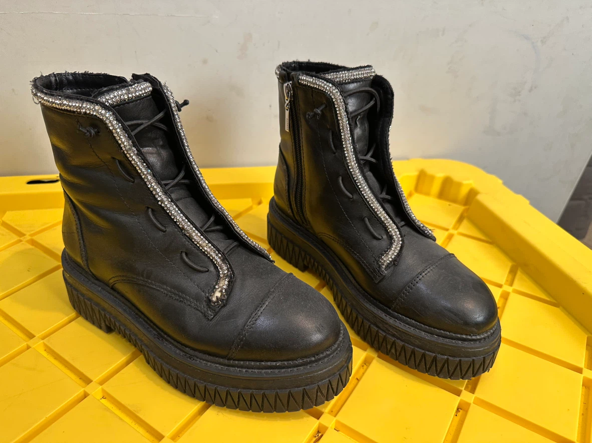 Schutz black platform boots