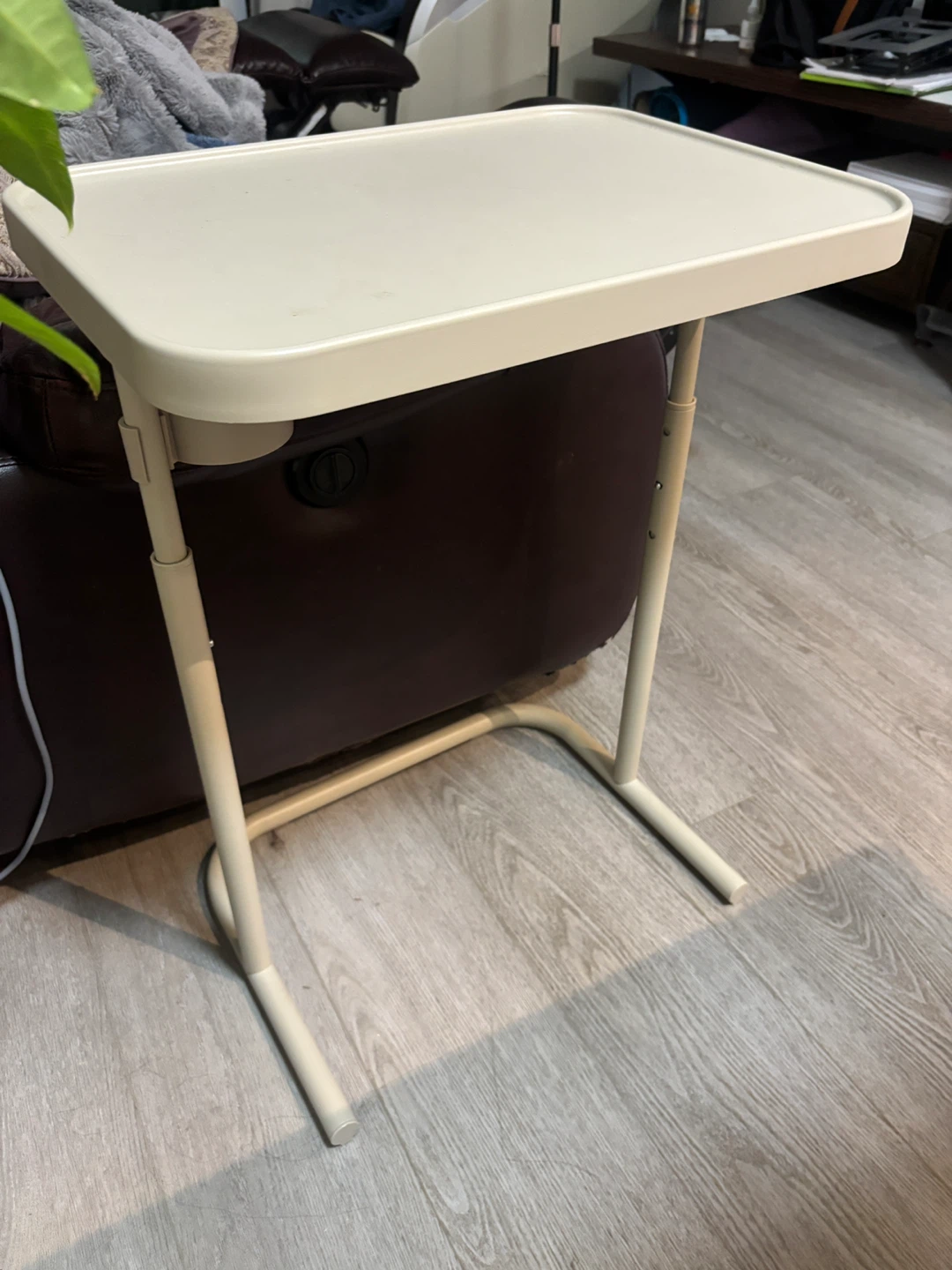 Adjustable Beige TV Tray Table