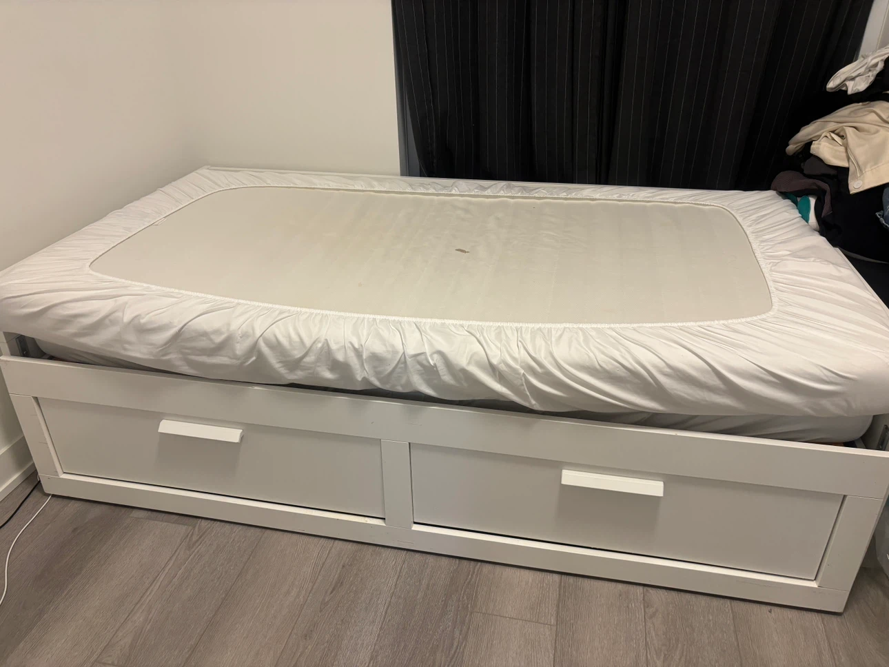 IKEA Brimnes Bed Frame with 2 Storage Drawers