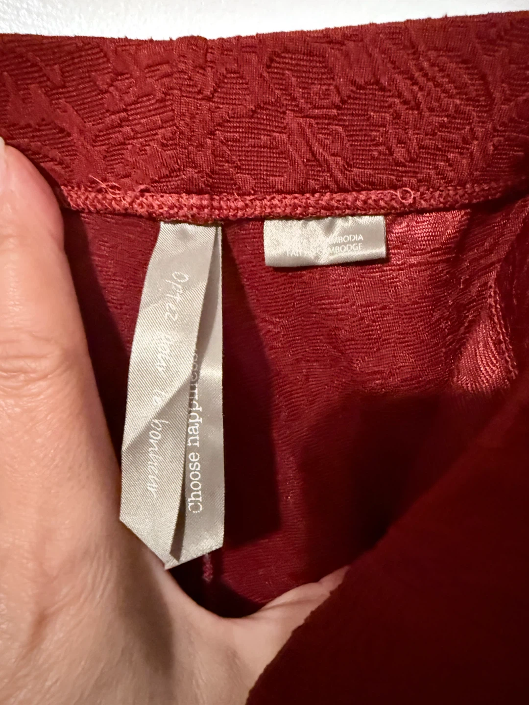 Burgundy Textured skinny Pants, Size 20 - photo 2