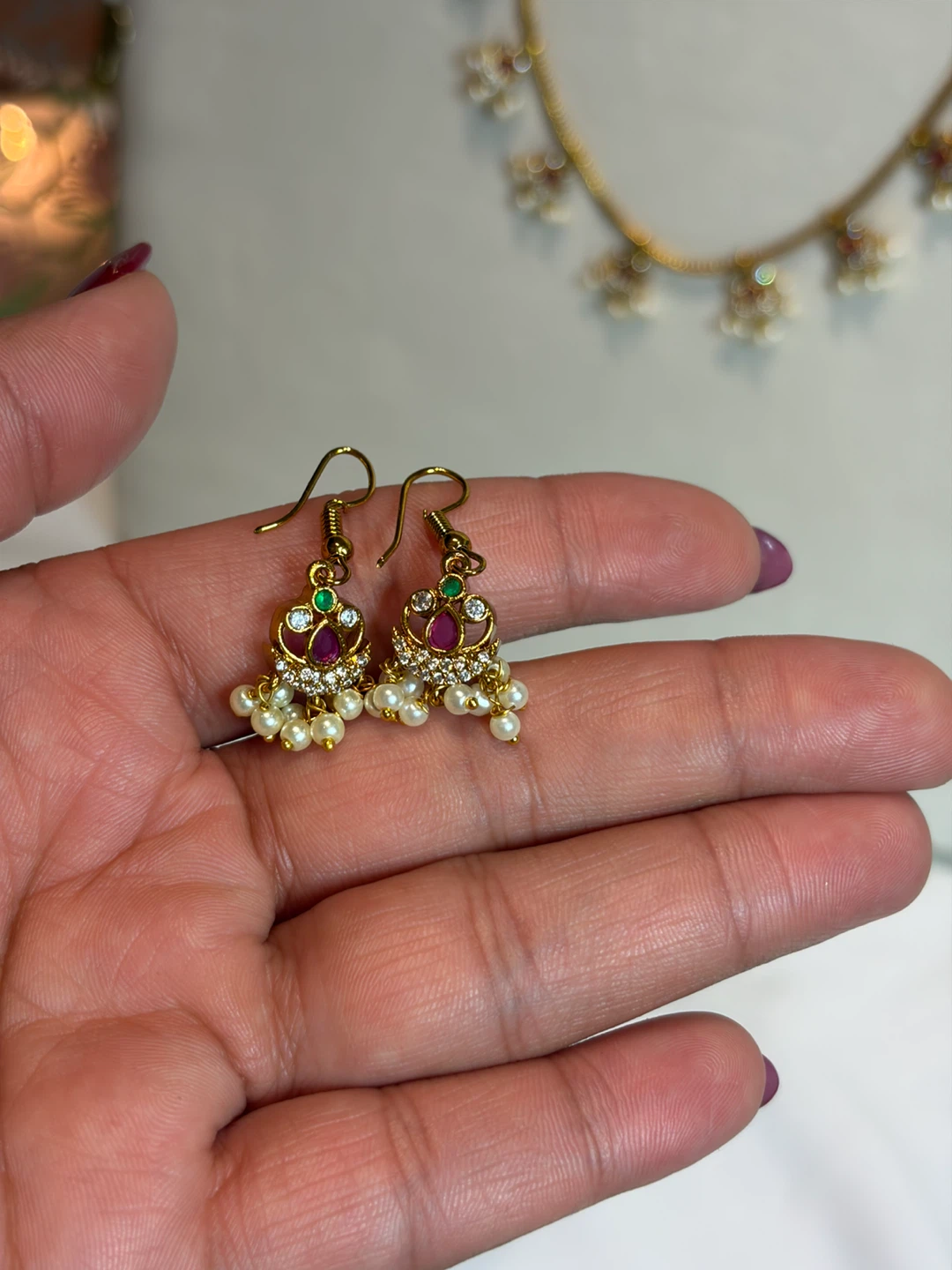 Gold-Tone Necklace and Earring Set - photo 2