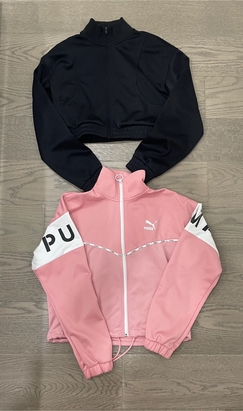 Pink Puma and Black crop jacket bundle