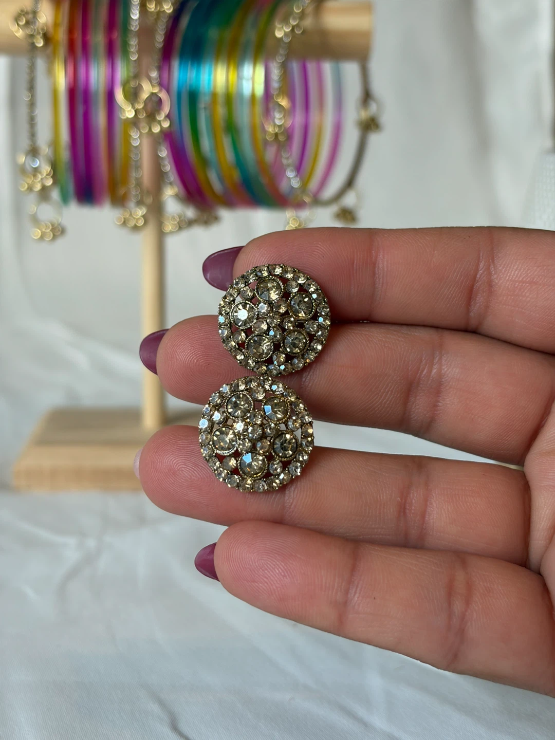 Three Pairs of Decorative Fashion Earrings - photo 3