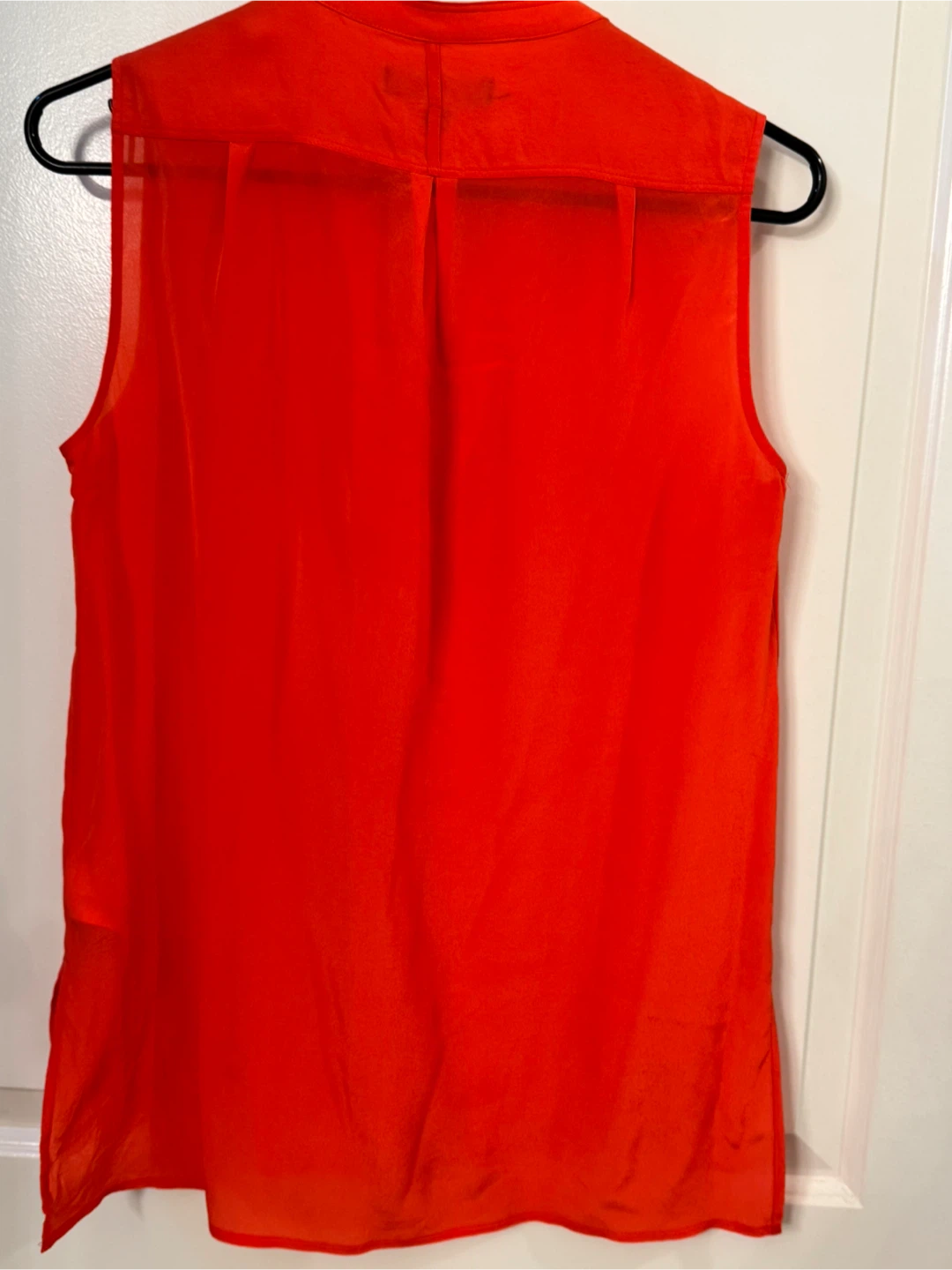 Banana Republic 100% Silk Orange Sleeveless Blouse – XS - photo 4