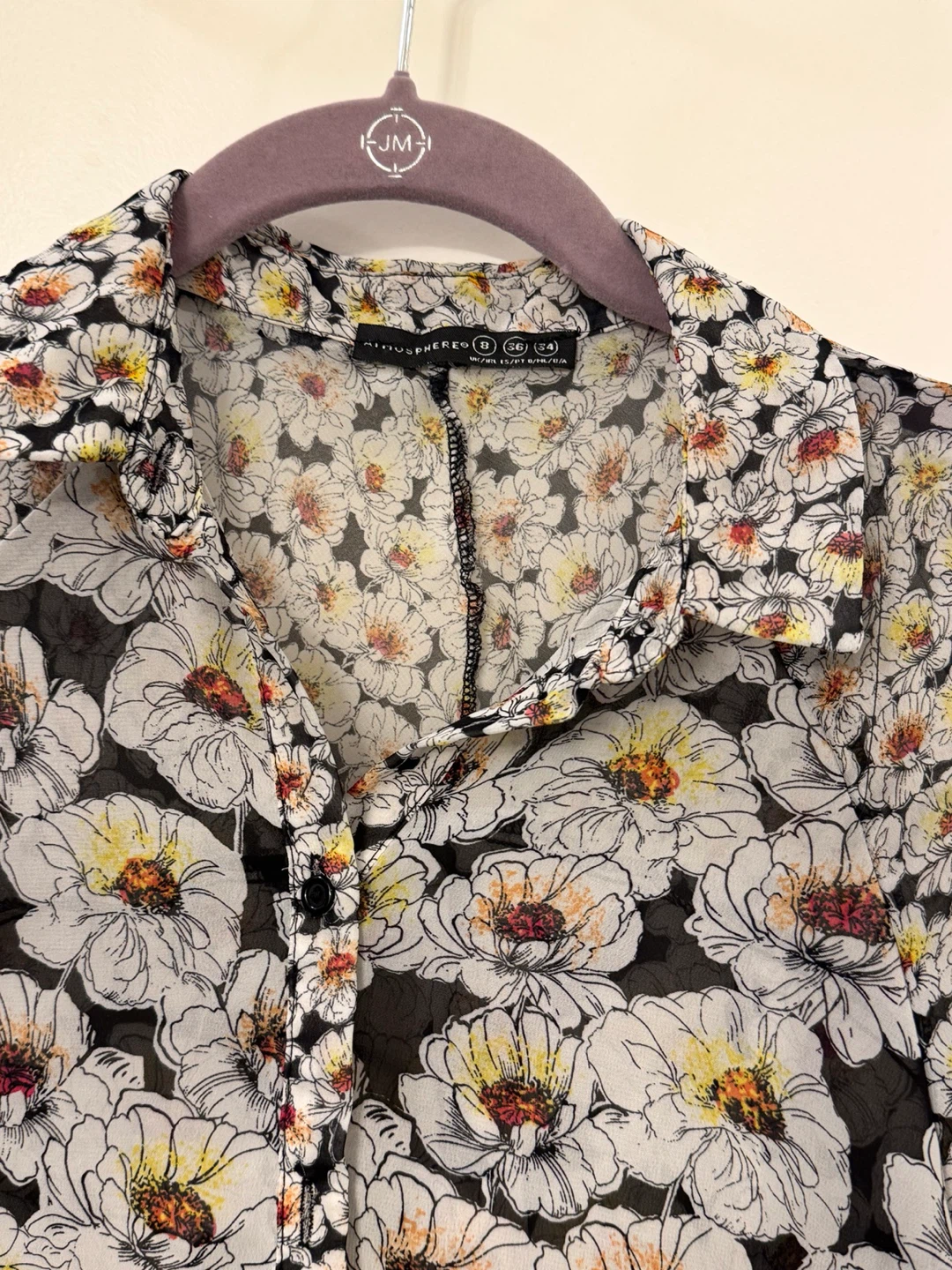 Atmosphere Floral Button-Up Blouse – Size US 4 / EU 36 - photo 5