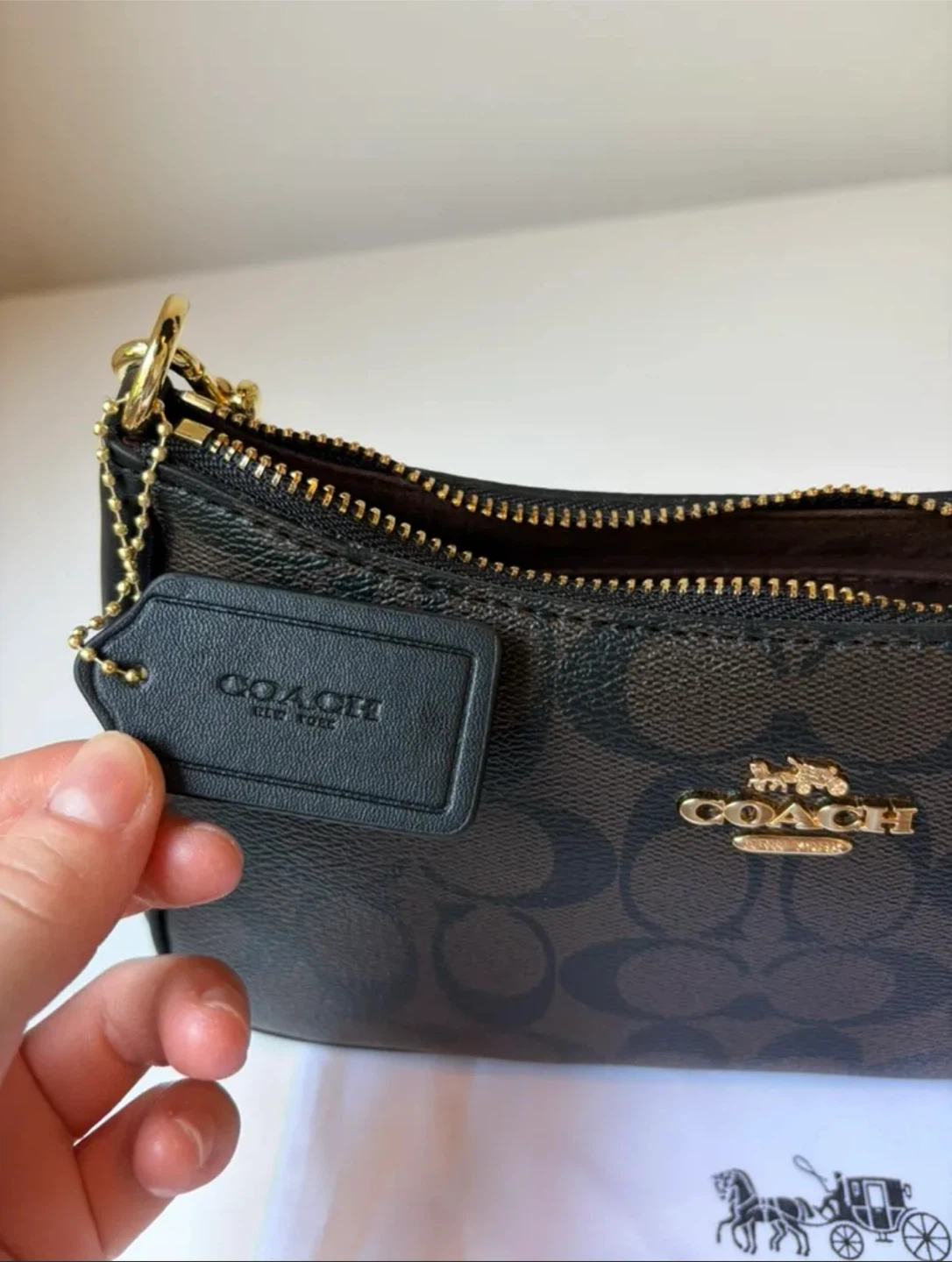 Coach Signature Monogram Shoulder Bag - photo 3
