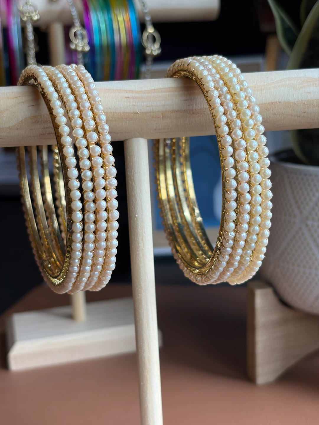Two pairs of decorative bangles