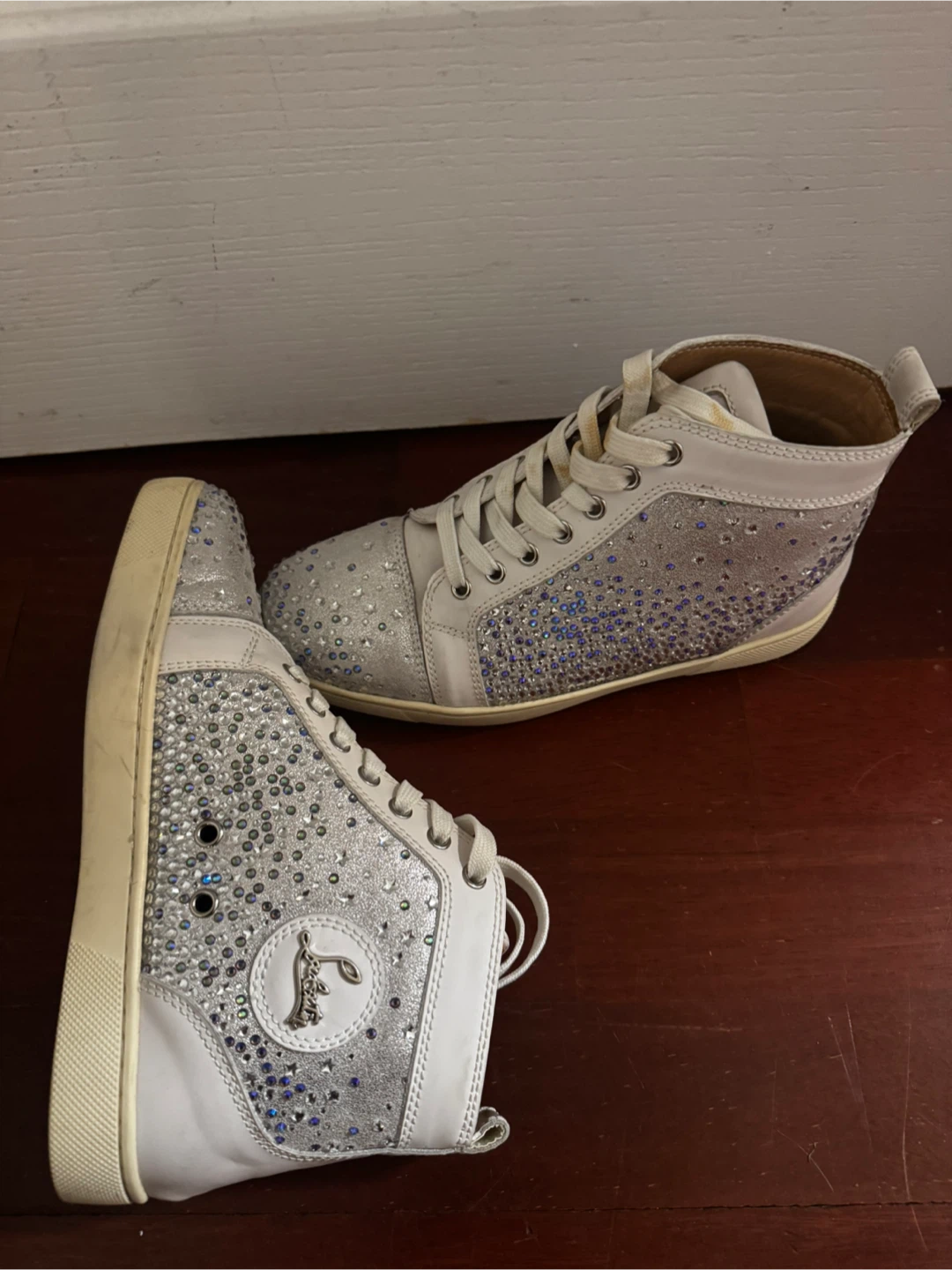 Christian Louboutin Rhinestone High-Top Sneakers - photo 2
