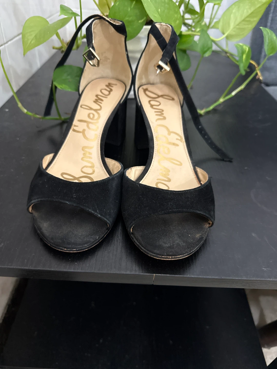 Sam Edelman Black Suede Block Heels - photo 2