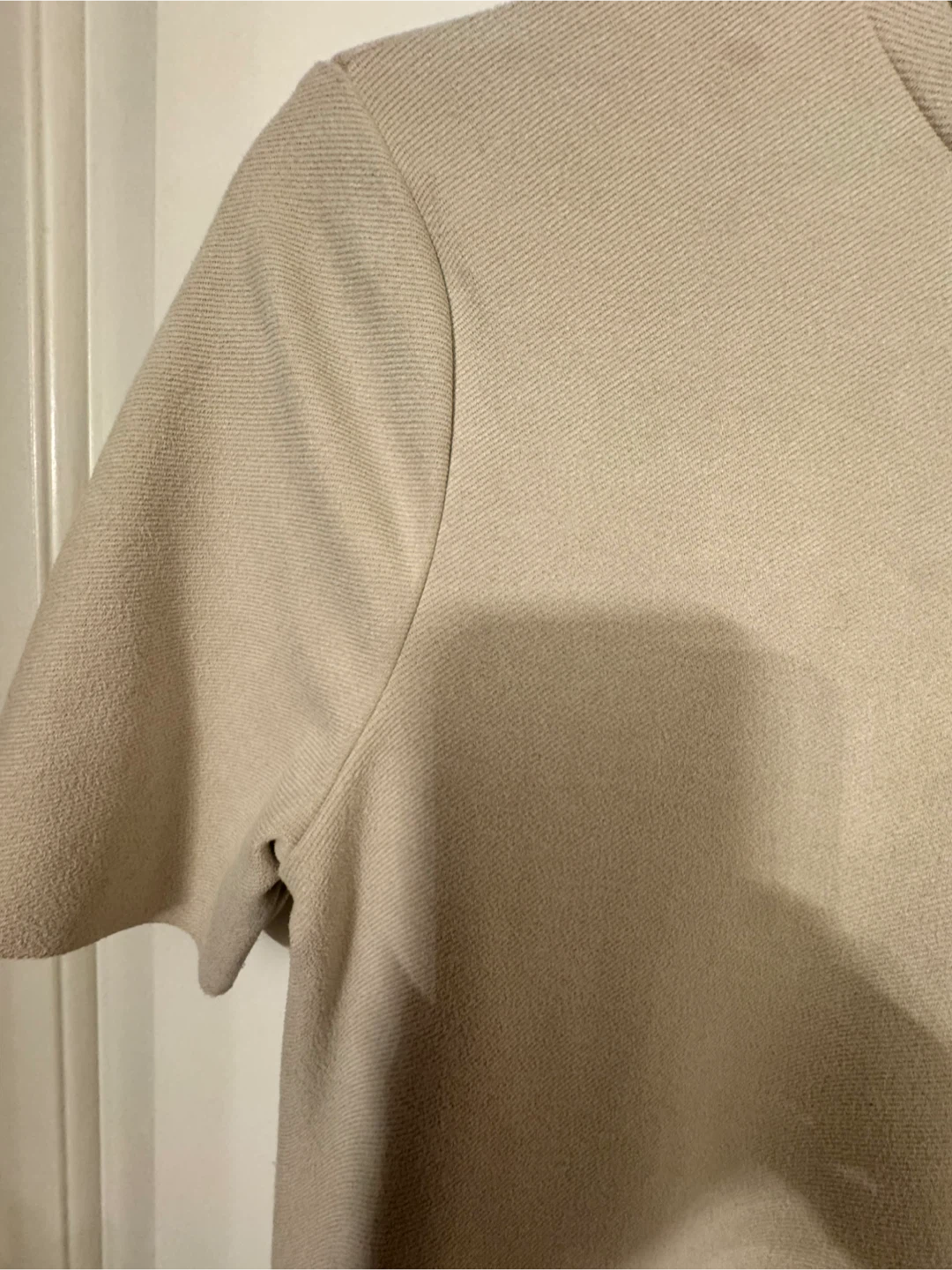 Zara Beige Short-Sleeve Pocket Dress – Size Small - photo 5
