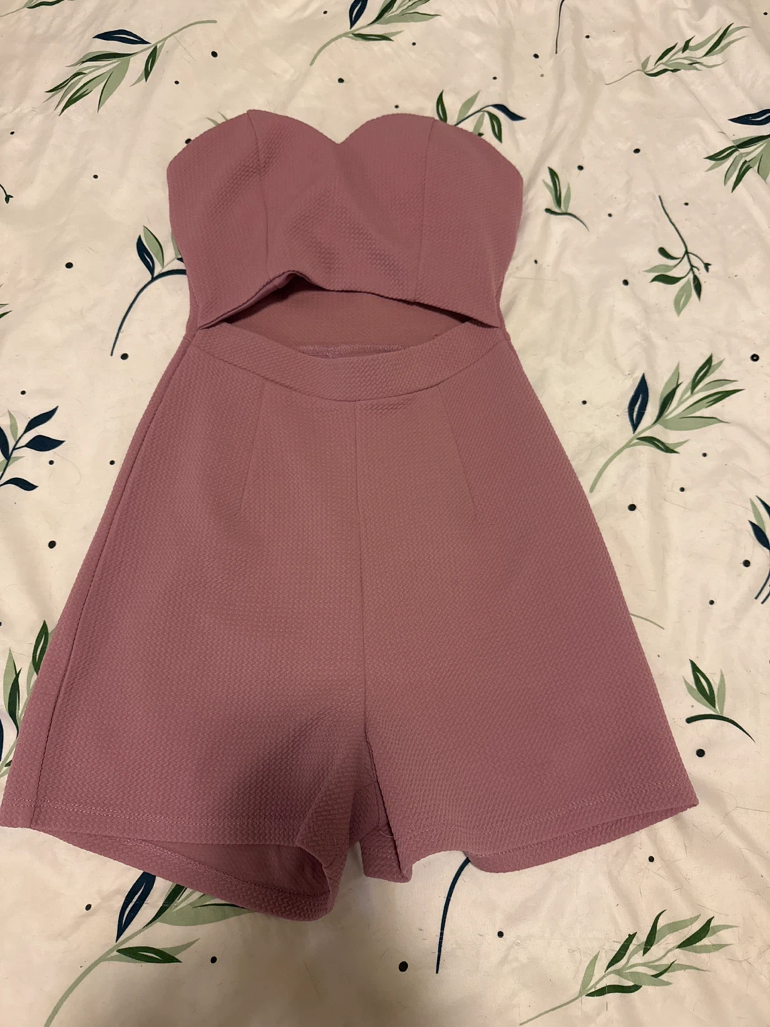 strapless cutout romper