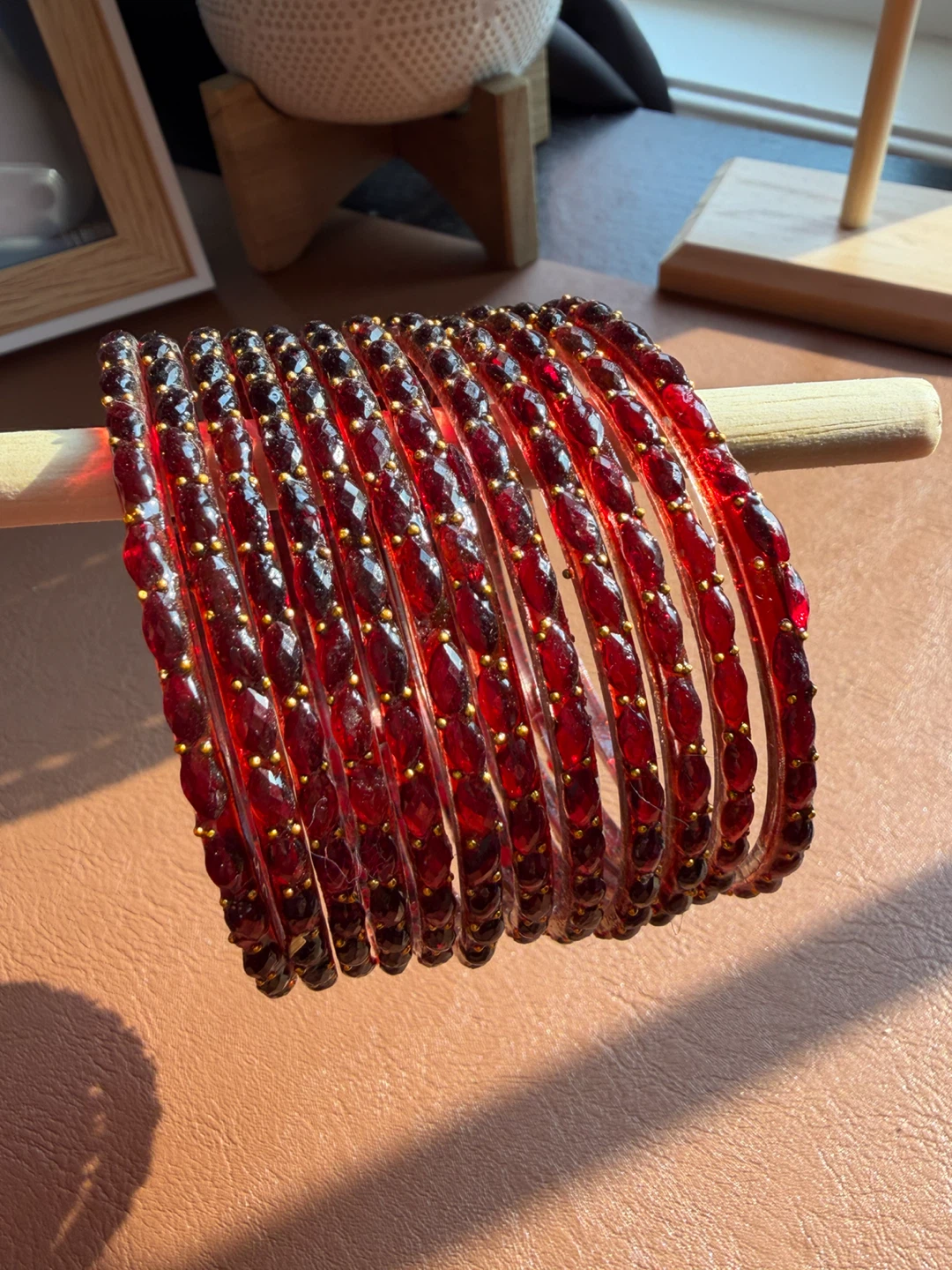Raindrop glass bangles - photo 2