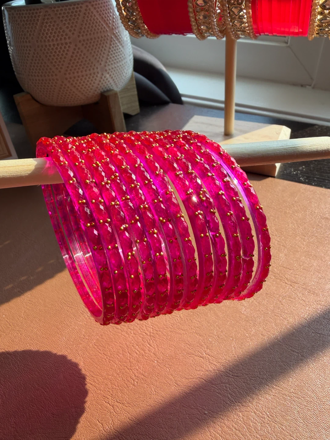 Raindrop glass bangles - photo 5