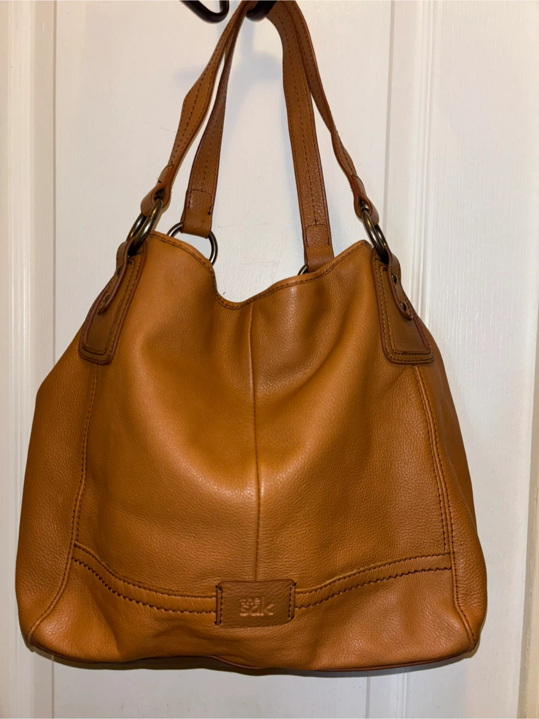 The Sak Brown Leather Hobo Handbag