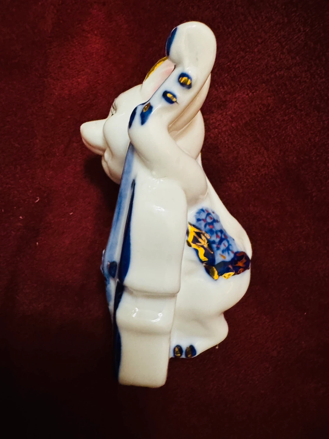 Vintage Porcelain Mouse Musician Figurine (Double Bass / Cello) - photo 2