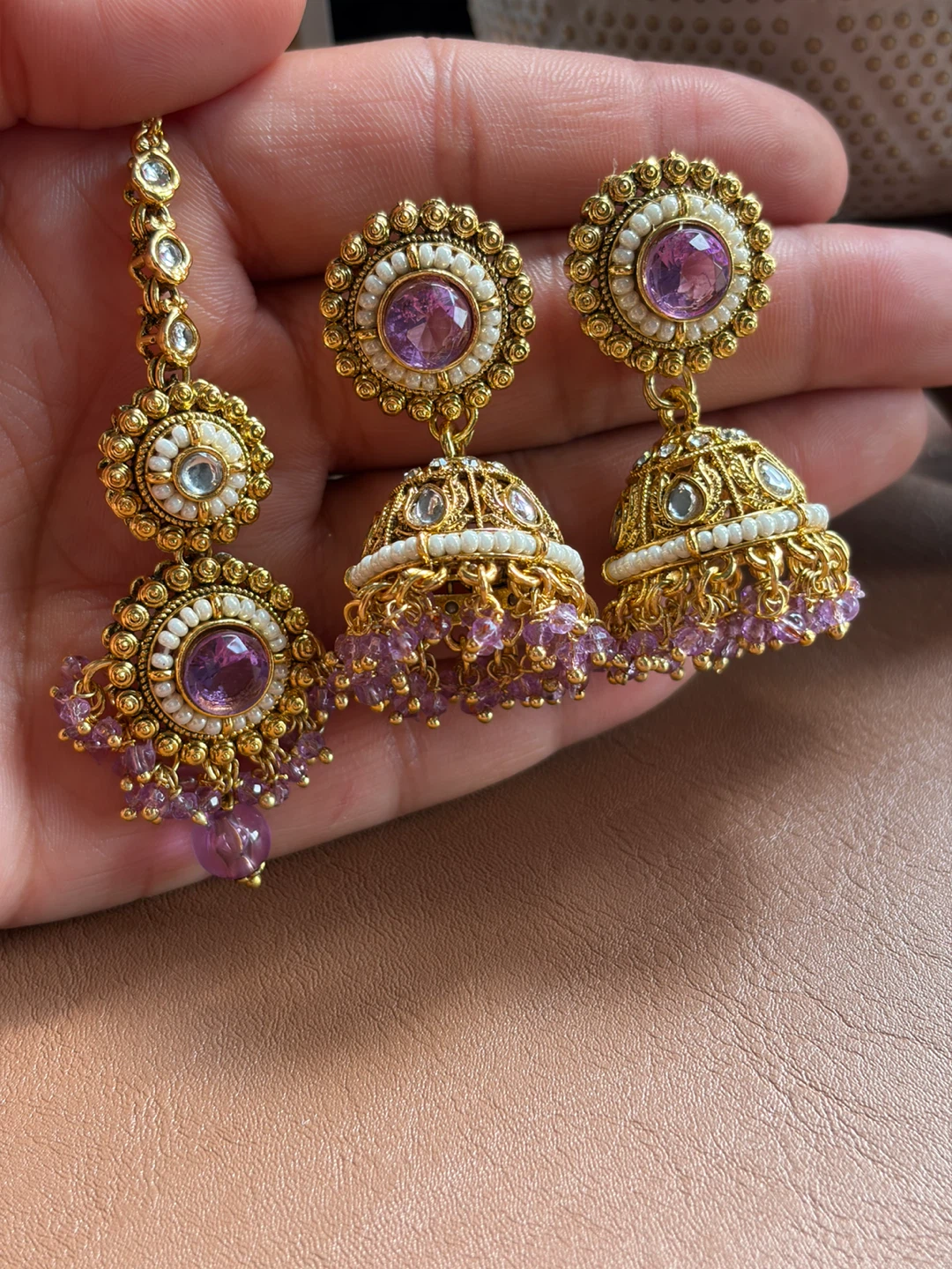 Jhumka Earring and Maang Tikka Sets - photo 2