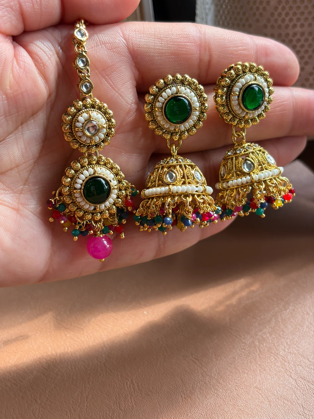 Jhumka Earring and Maang Tikka Sets - photo 5