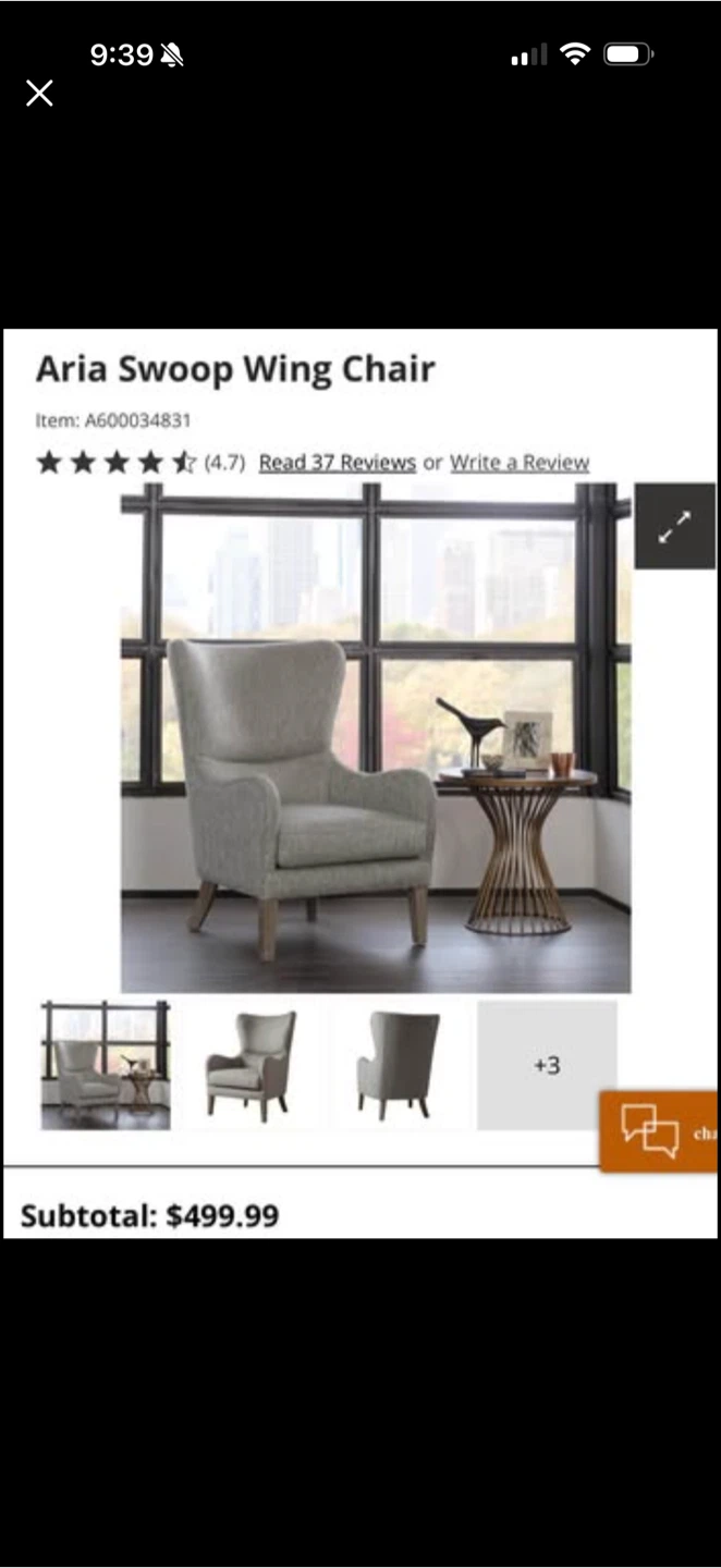 Aria Swoop Wing Chair - photo 2