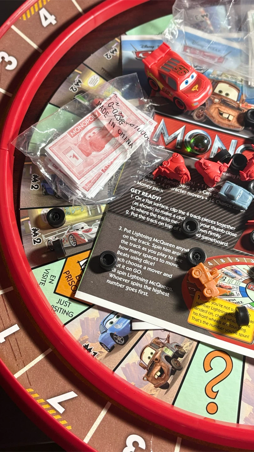 Disney Pixar Cars 2 Monopoly Racetrack Game