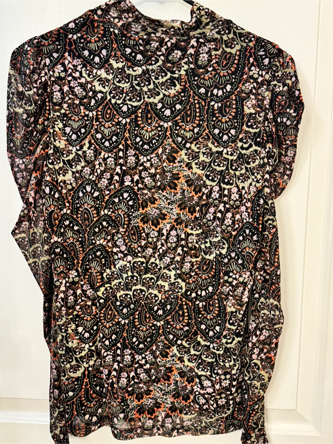 Bar III Paisley Print Sheer Blouse – Size M - photo 2