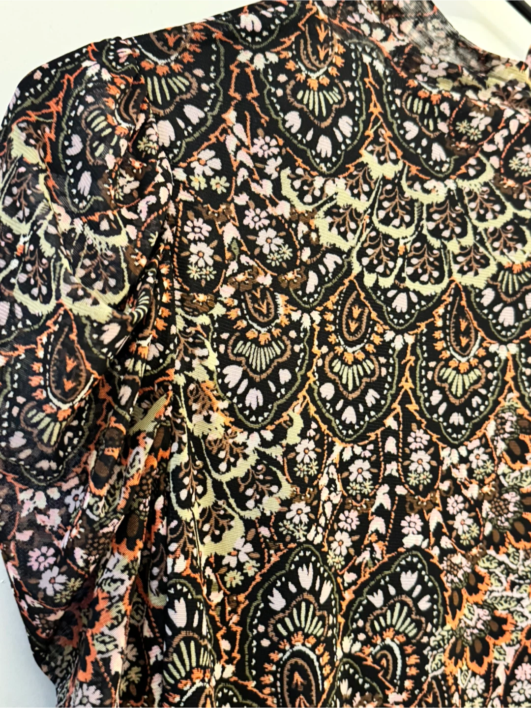 Bar III Paisley Print Sheer Blouse – Size M - photo 3
