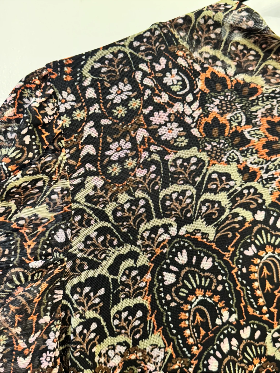 Bar III Paisley Print Sheer Blouse – Size M - photo 4