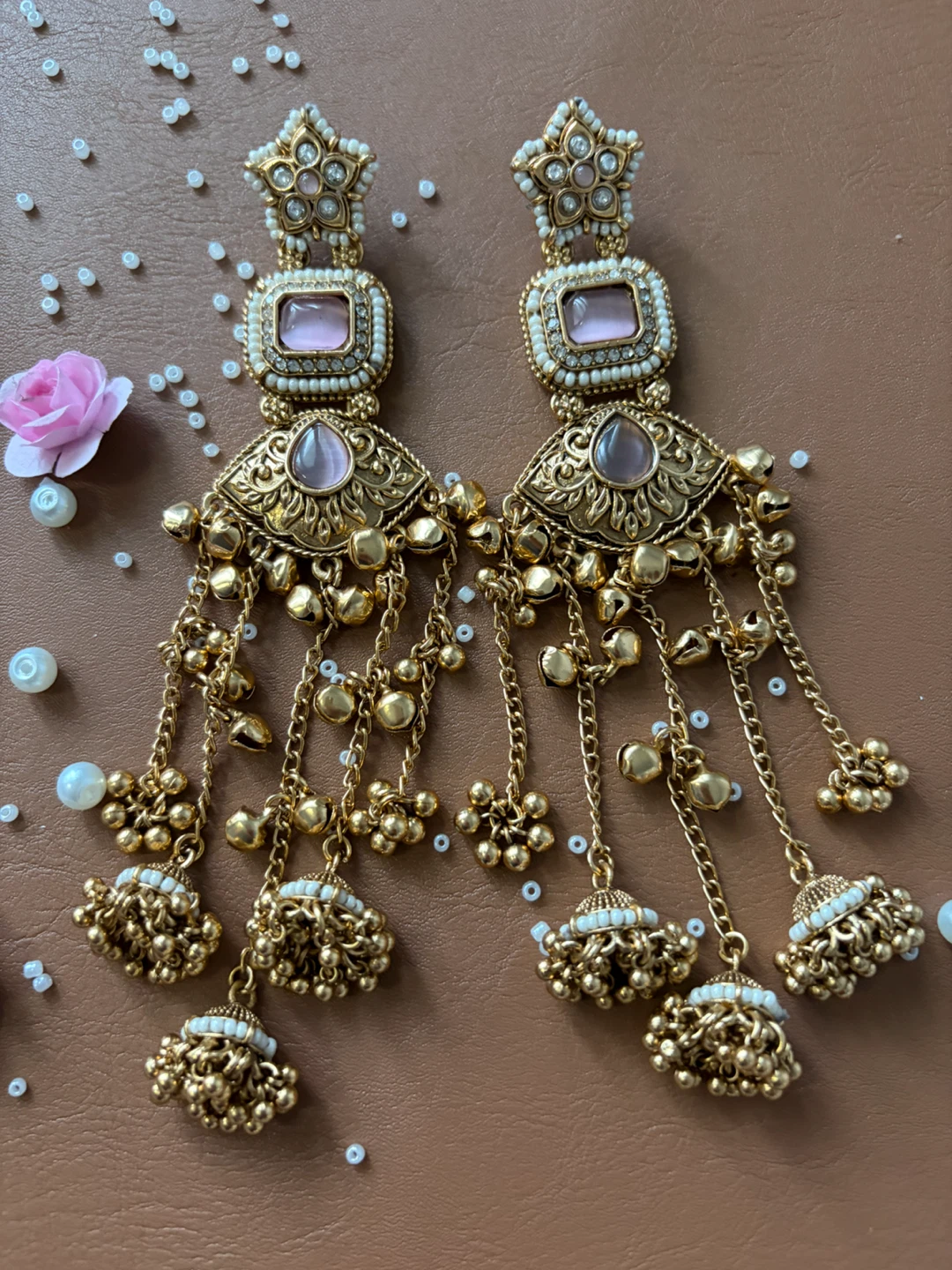 Traditional Indian Style Dangling Earrings - photo 2