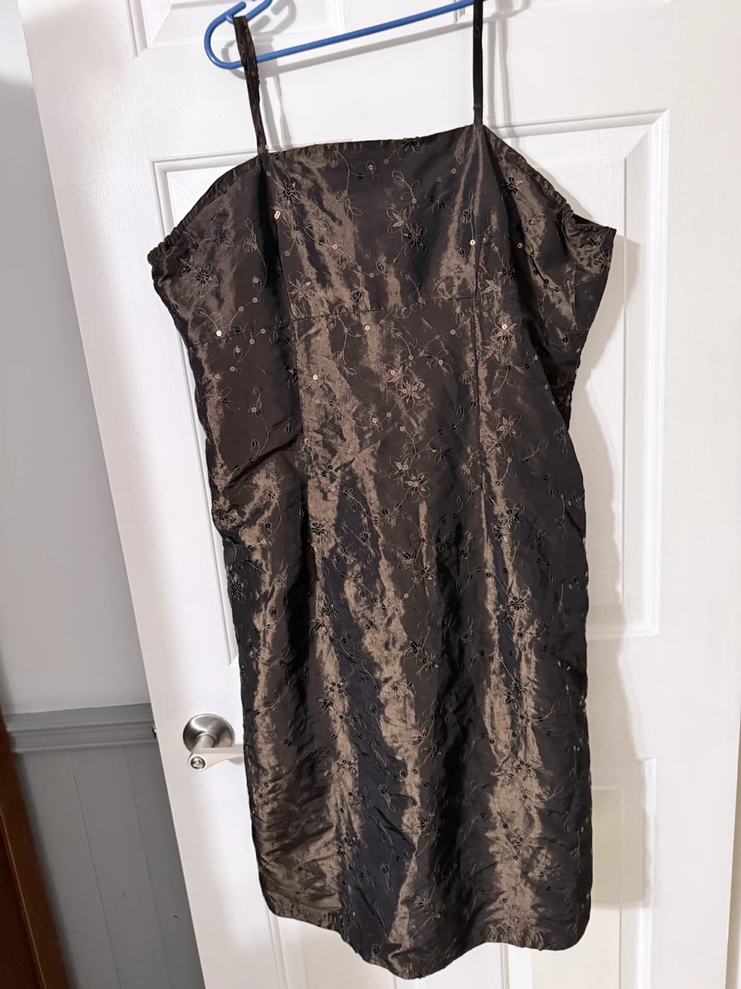 Brown sequined party dress Size 20