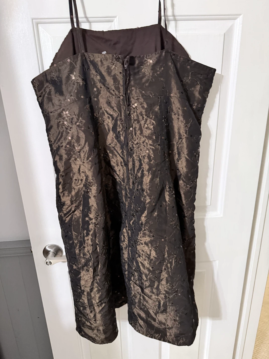 Brown sequined party dress Size 20 - photo 2