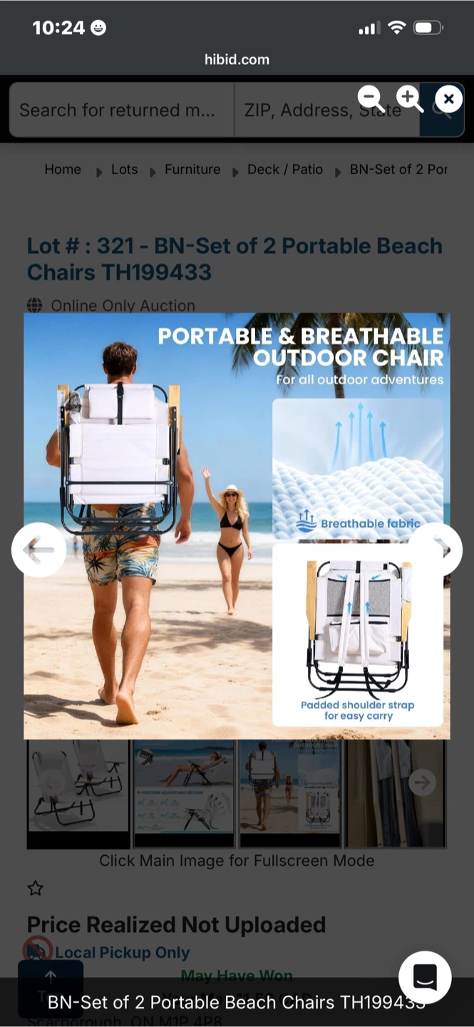 Set of 2 Portable Beach Chairs - photo 3