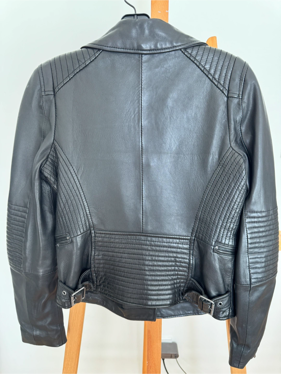 BCBGMAXAZRIA Black Leather Biker Jacket - photo 2