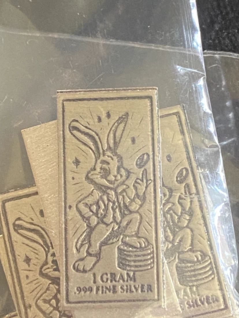 1 Gram .999 Fine Silver Bars - Bunny Design (Set of 10) - photo 3