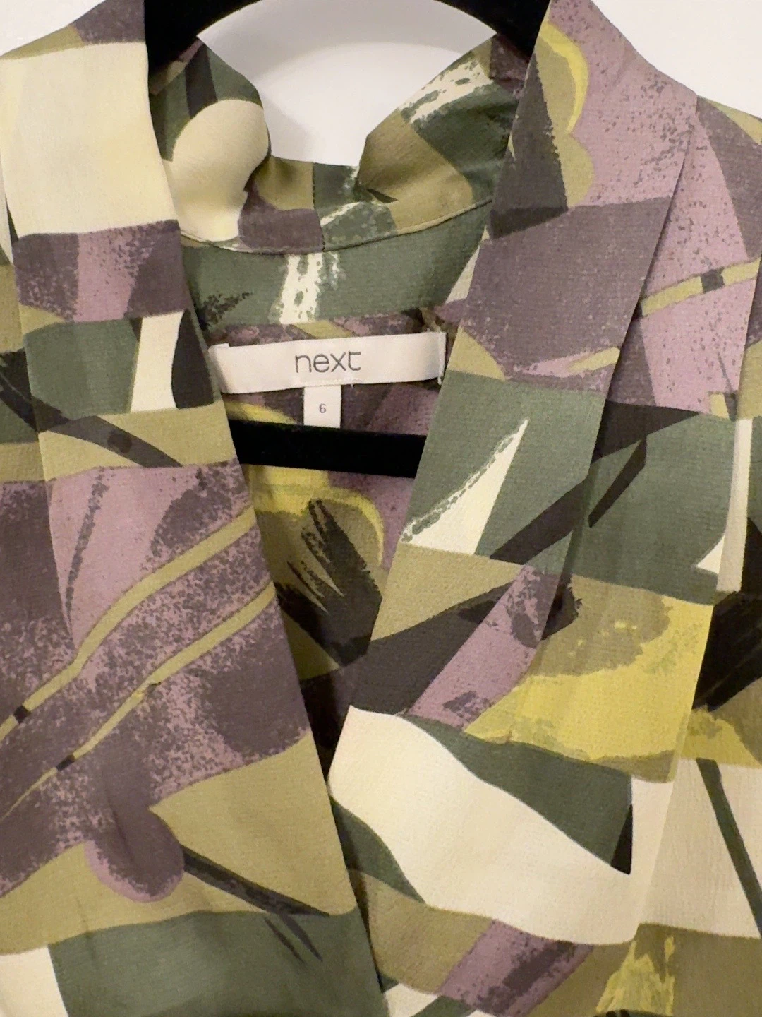 Next Abstract Print Sleeveless Blouse – Size 6 - photo 2