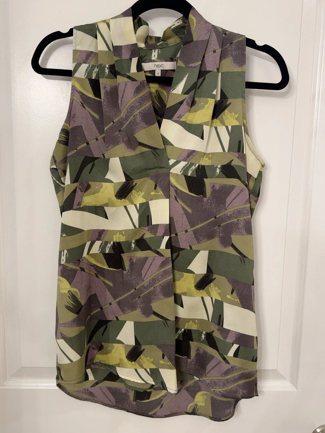 Next Abstract Print Sleeveless Blouse – Size 6 - photo 3