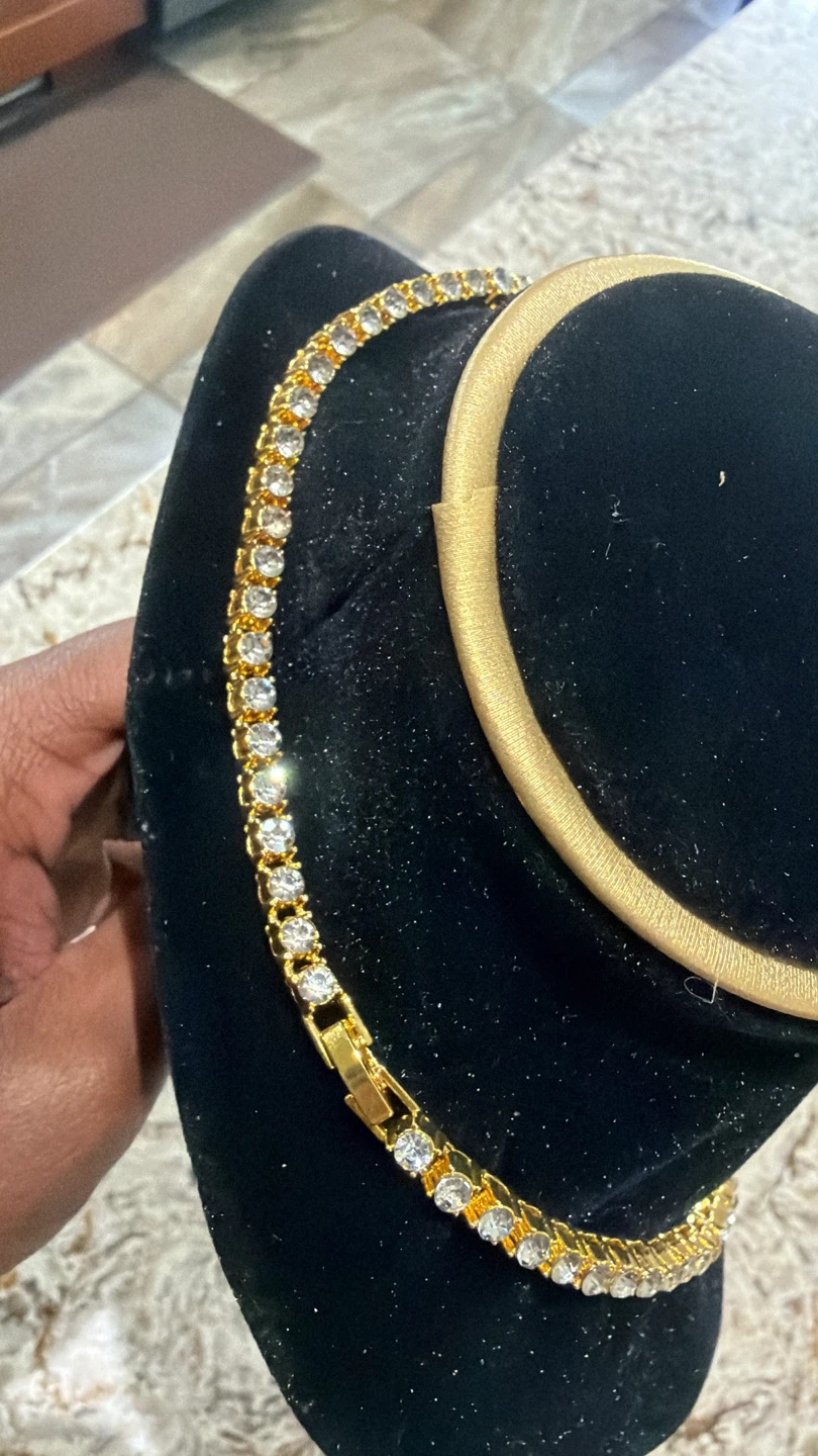 ✨ Ensemble de bijoux tennis argentés — Bracelet & Collier - photo 4